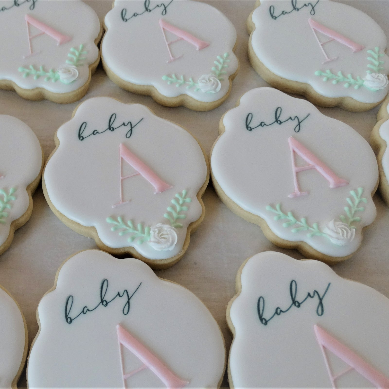 Custom monogram cookies