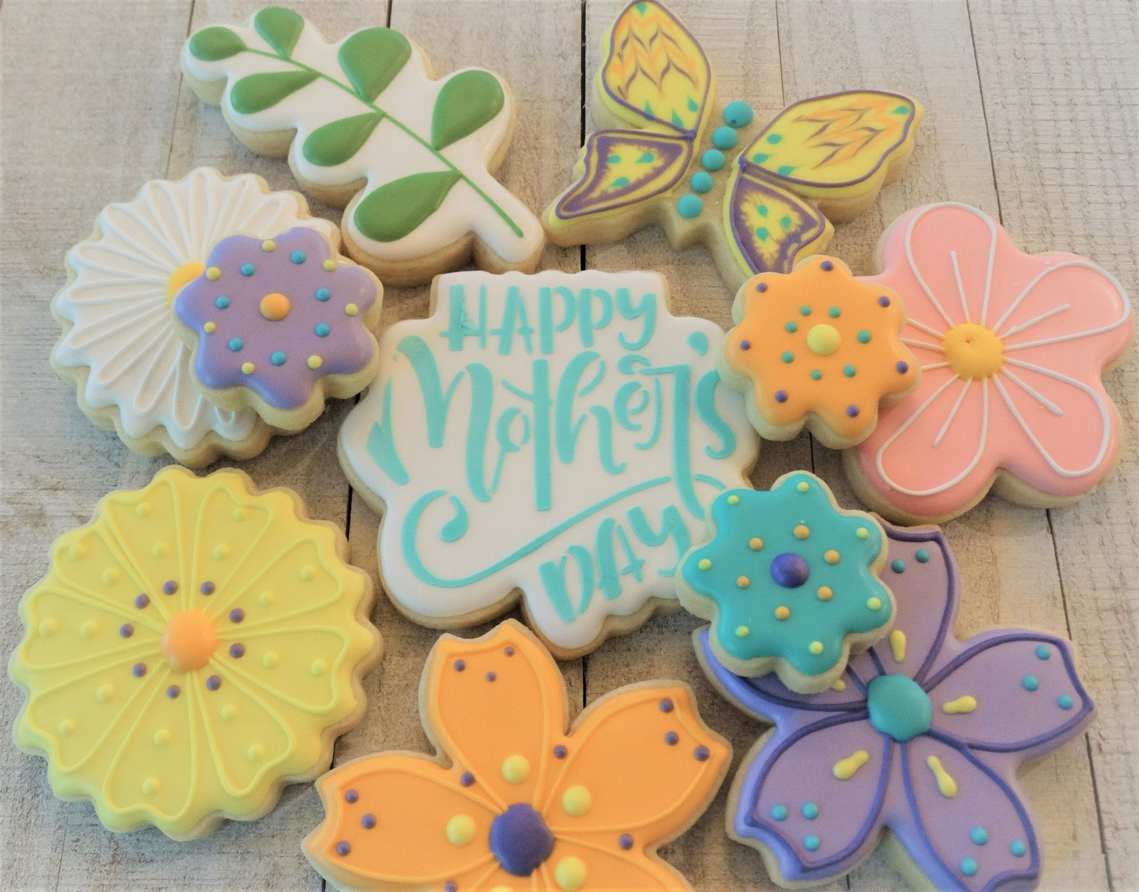 butterfly cookies flower cookies