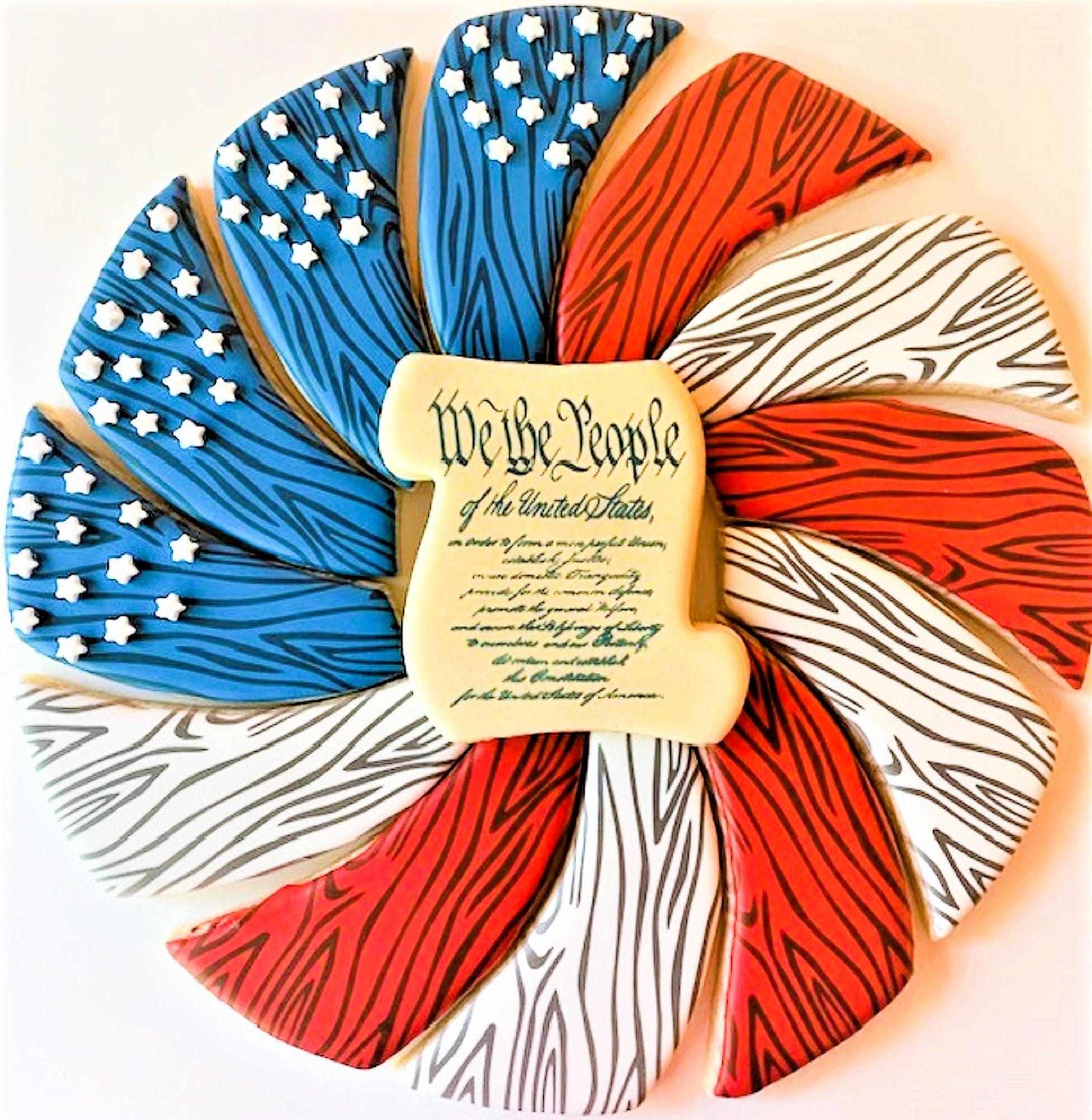 WE THE PEOPLE Round Flag Platter